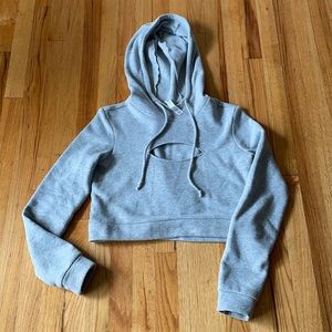 Alo cropped keyhole hoodie